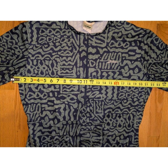 Vintage L.L. Bean Cycling Short Sleeve Jersey Mens L Coolmax All Over Print USA - Picture 8 of 9